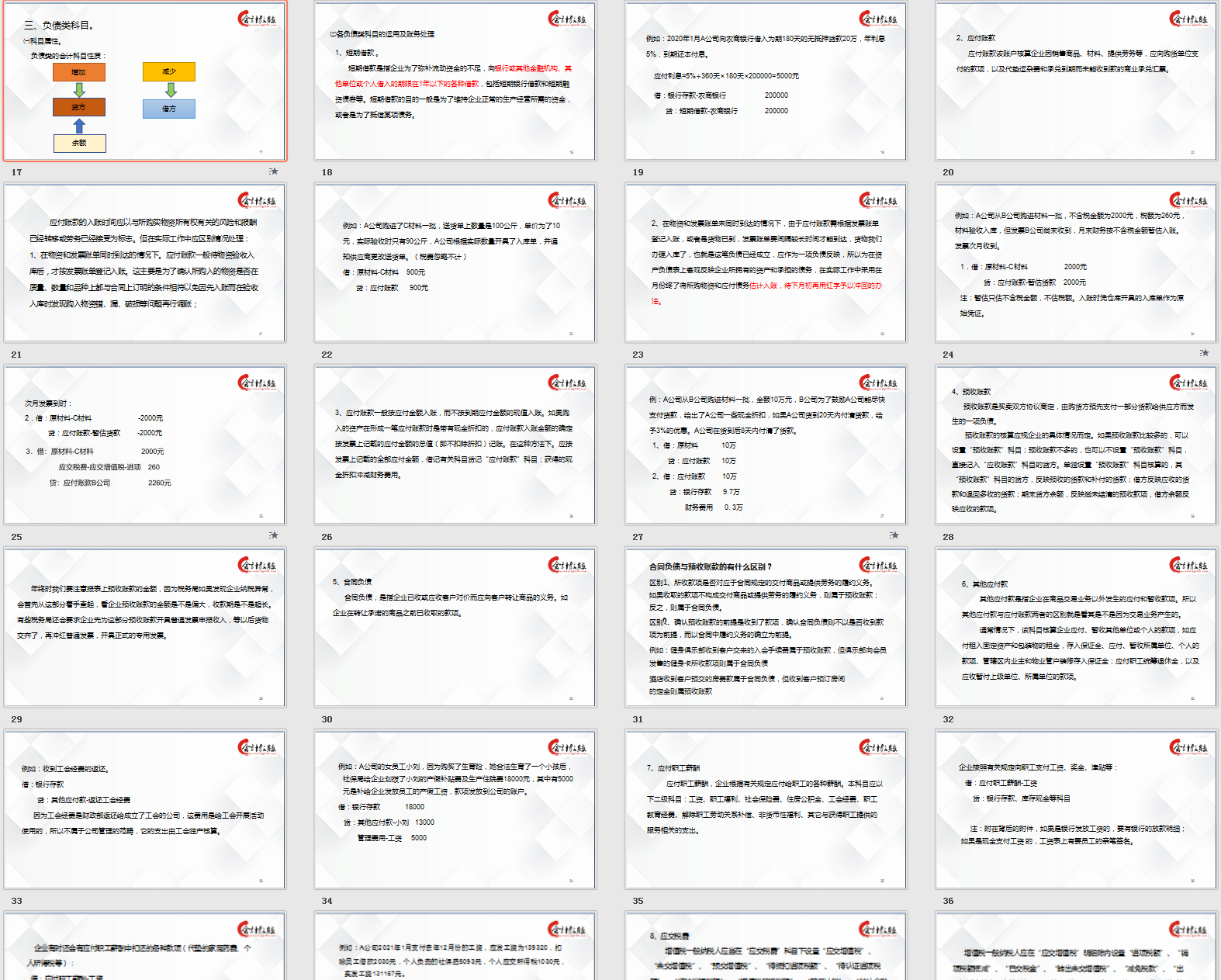 老会计呕心整理：6大类会计科目核算，附172个新准则科目表