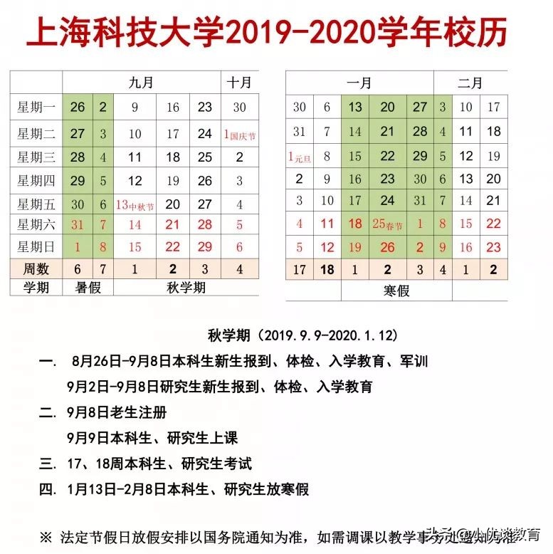19年上海大中小学校历考而优大盘点！开学时间和寒假天数皆可知