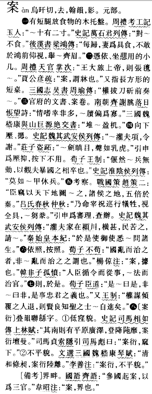 「文言文常见字词详解」按 & 案 & 覆 & 廉 & 揆