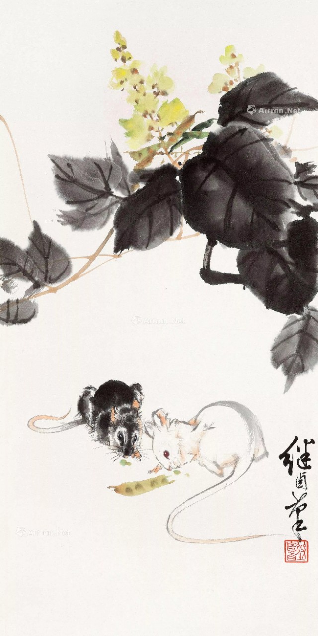 国画名家笔下的灵鼠,给大家献瑞来了