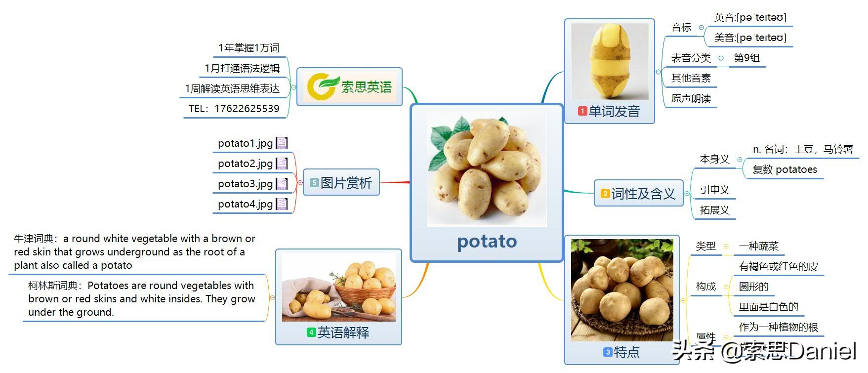 土豆英语单词解码：potato发音记忆法与词汇学习指南