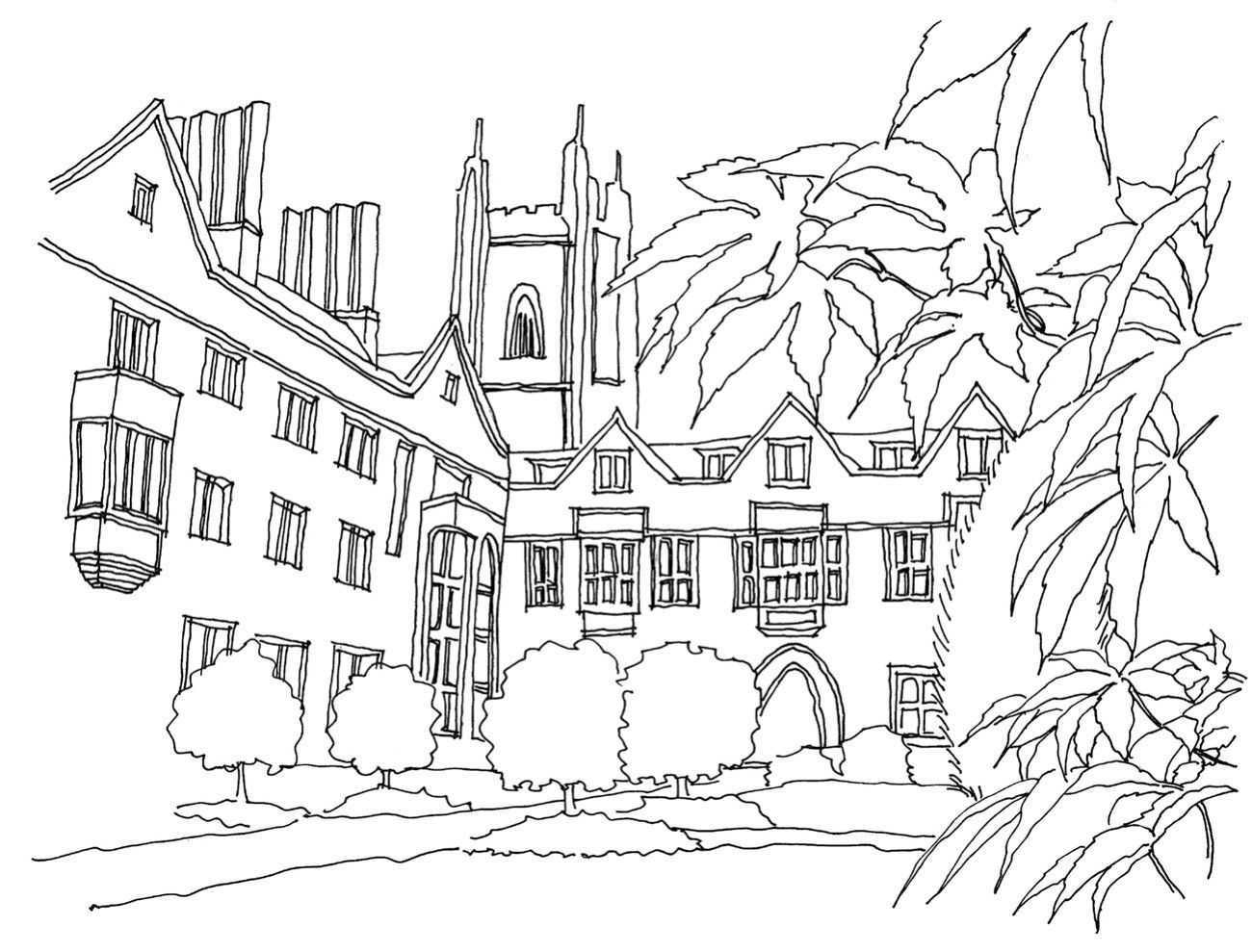  多伦多校园建筑怎么画？老师分步骤图解教你画，简单易学，收藏