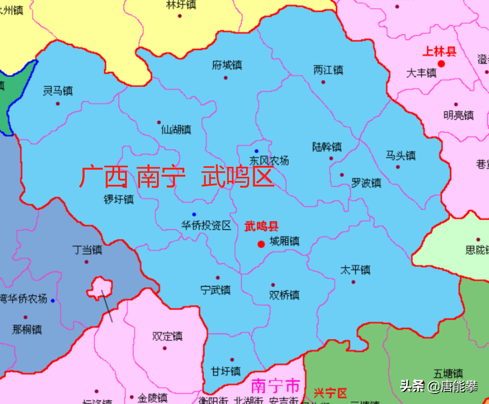 广西南宁7区37镇人口,土地,工业…基本统计