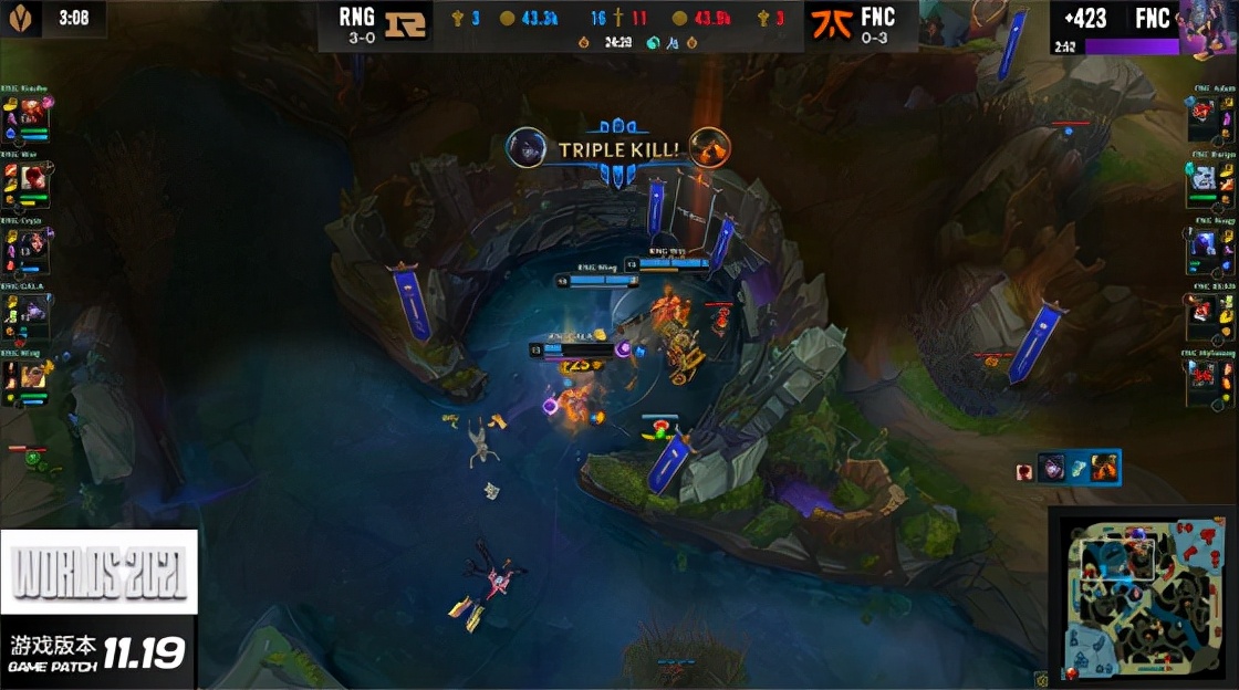 LOL-S11小组赛：Cryin妖姬致命失误痛失好局，FNC逆风翻盘复仇RNG