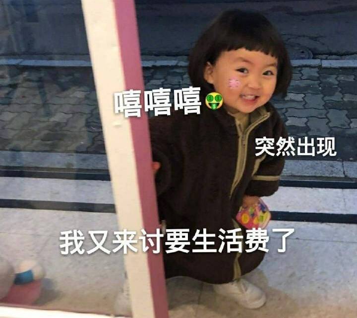 罗熙表情包：我又讨要生活费了 嘻嘻嘻