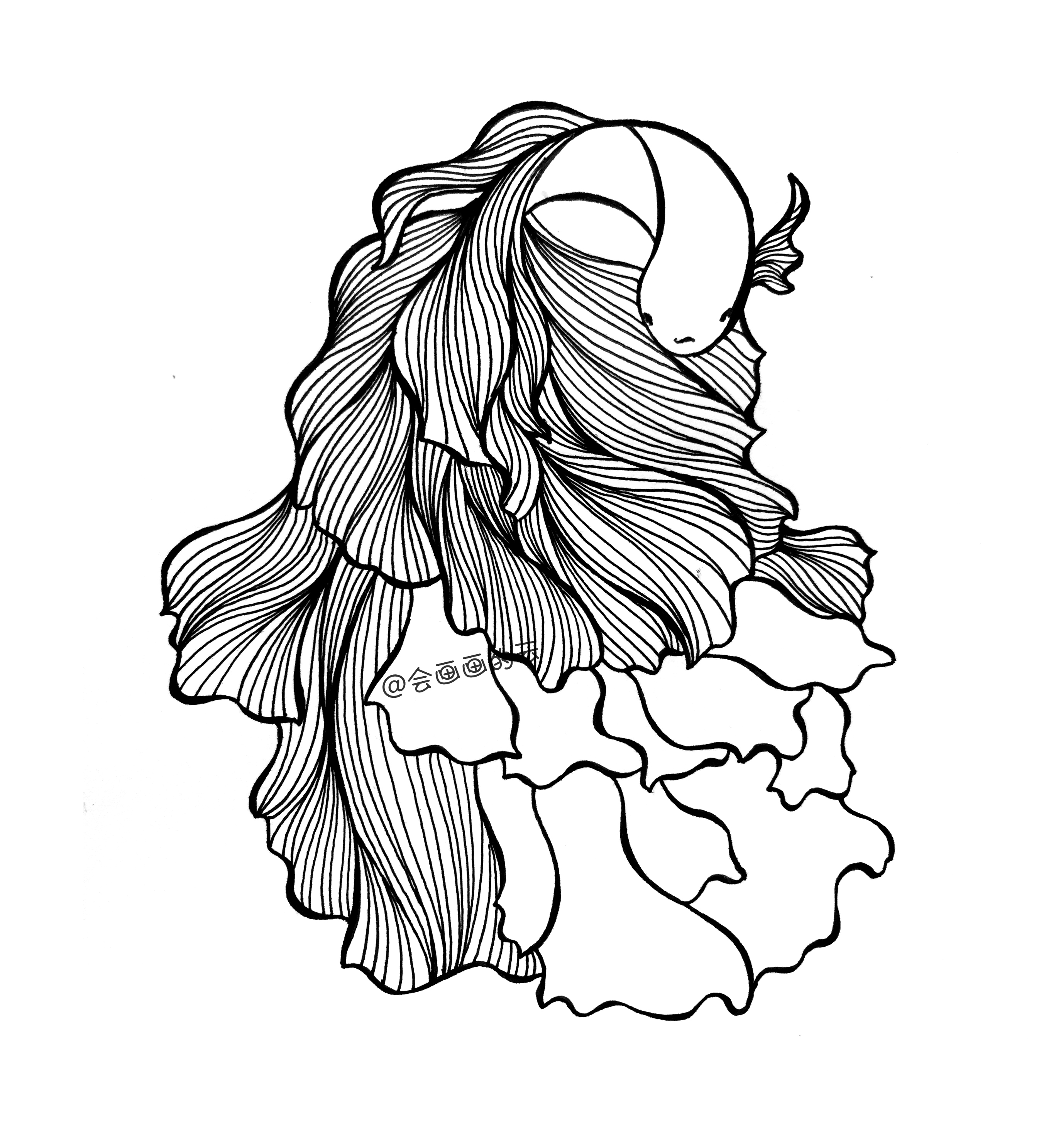 3款简笔画金鱼，零基础也可以画的线描画
