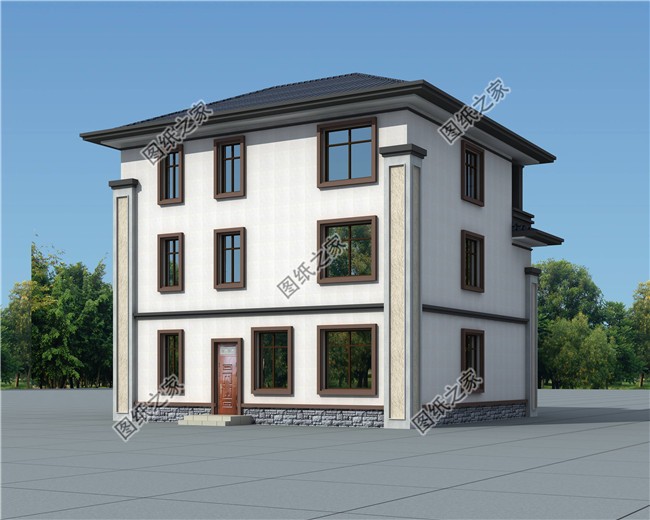 农村外墙三层效果图，随便拥有一栋，别人都不敢小瞧你