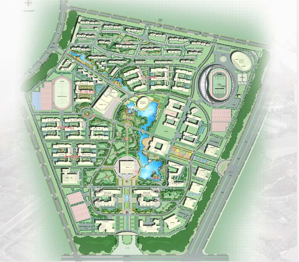 案例：河南财经政法大学景观设计效果图