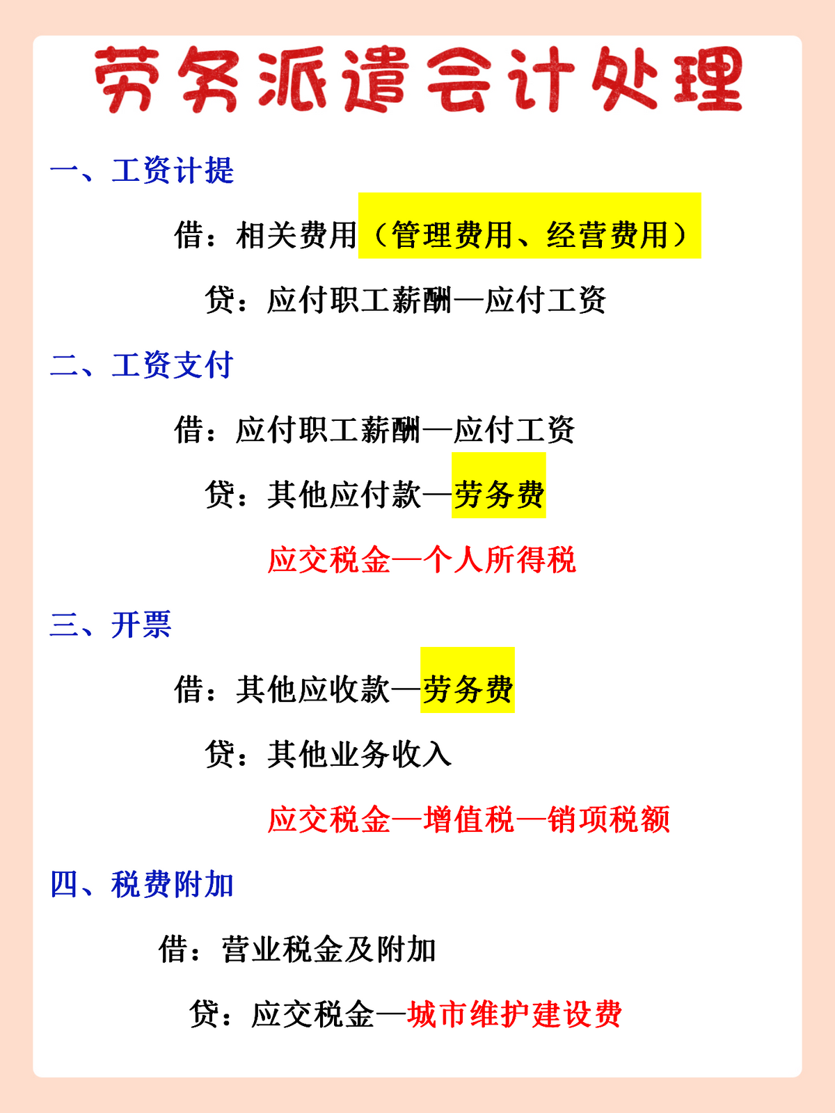 身为劳务派遣会计！你连差额征税+账务都弄不明白，难怪你总出错