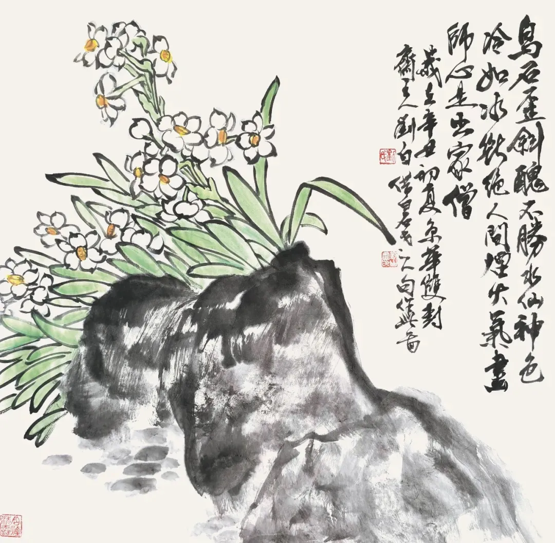 诗如画，画中花，国画水仙，太美啦