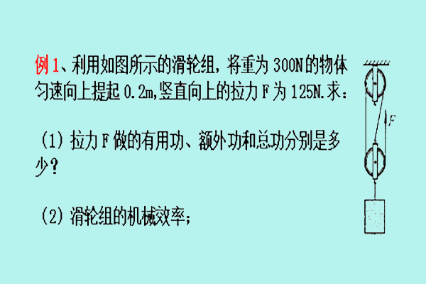 机械效率符号怎么读（滑轮组总功以及机械效率计算全攻略）