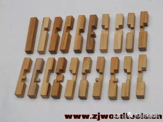 鲁班锁用柱黄金搭档，二十柱可拼四百式详细流程