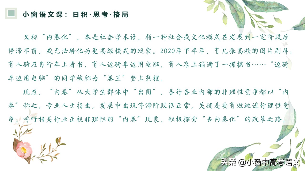 「冲刺高考作文06」“时代的一面镜子——流行语”素材精选