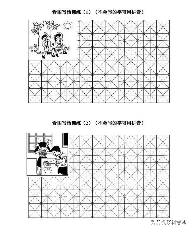 一年级看图写话：图片范文、写作技巧、辅导训练、知识点梳理