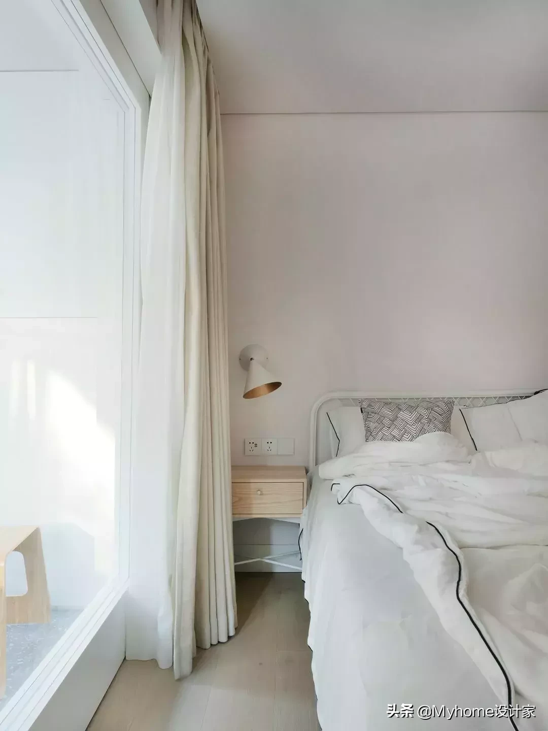 这才是北欧风！102㎡简约公寓，爆改两居室，还有大阳台