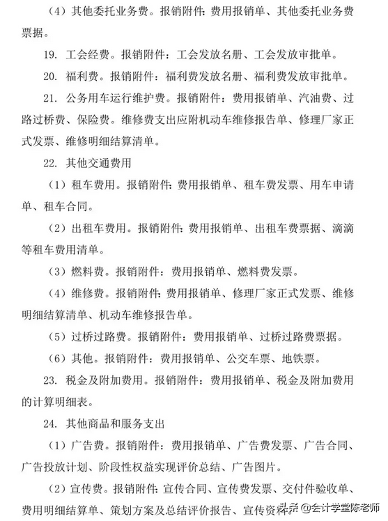 行政事业单位会计凭证及报销附件模板