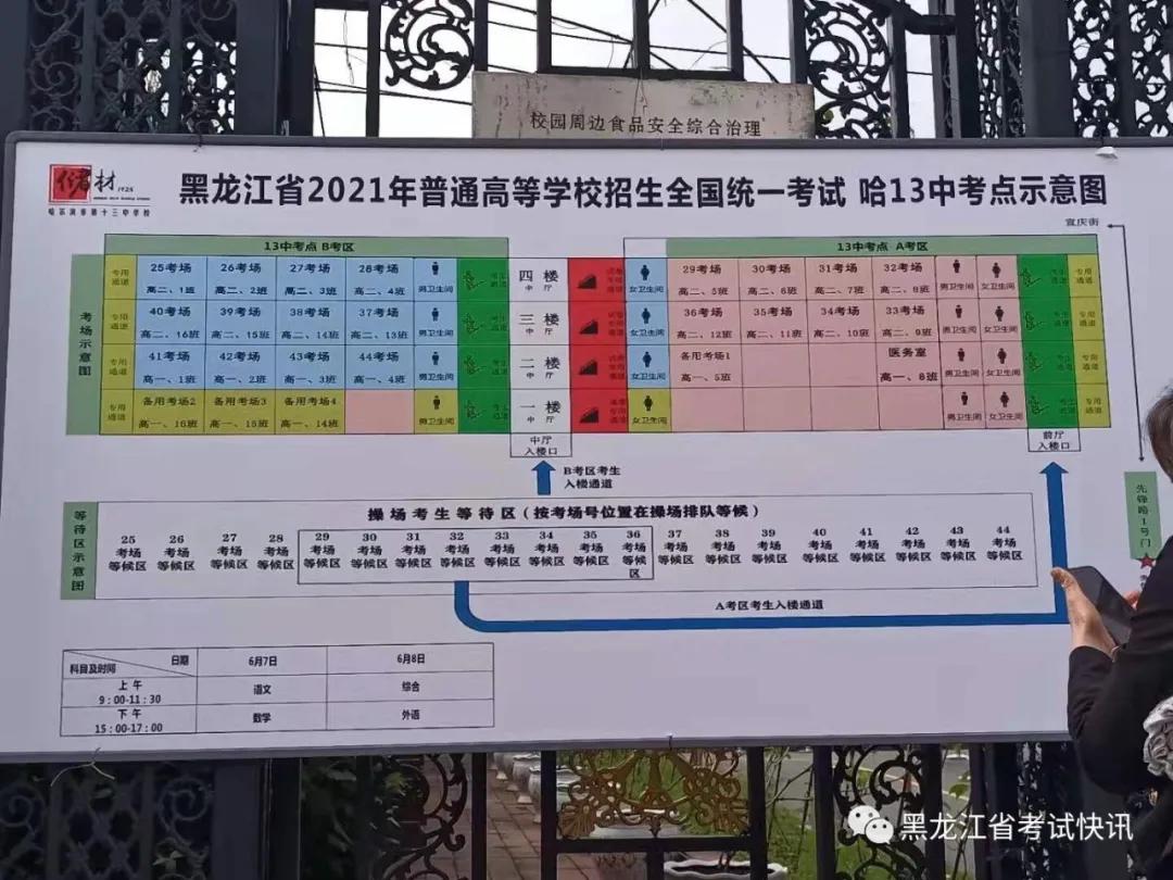 哈师大附中、6中、49中、59中、73中等考场示意图