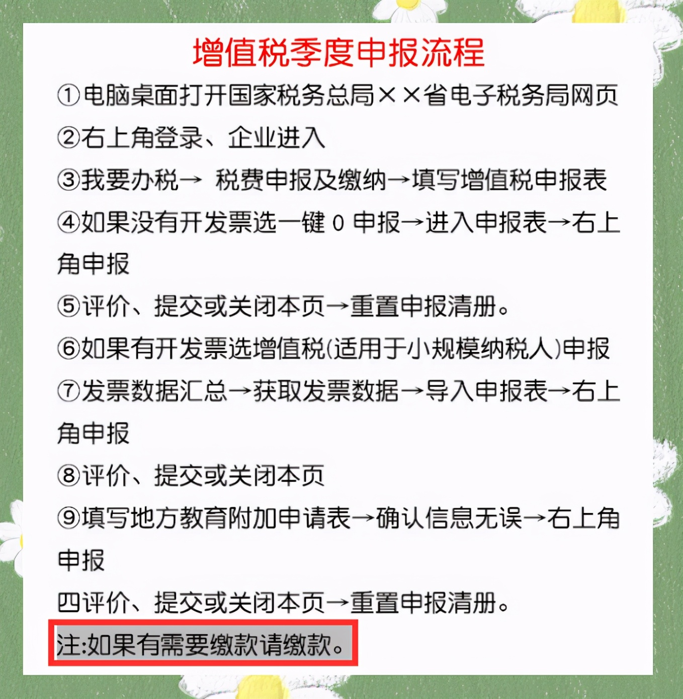 会计新手报税零失误？多亏这套增值税申报流程（附15种申报流程）