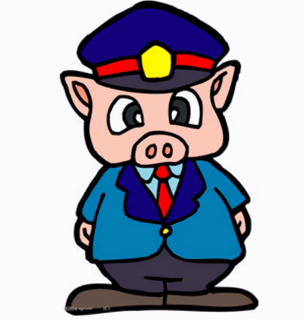 今天是猪警官第一次巡逻,他在铺着青石板的路上,一边走一边打量着附近