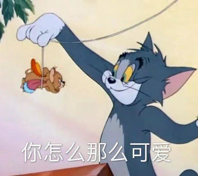 表情 猫和老鼠表情包，害羞到脸红