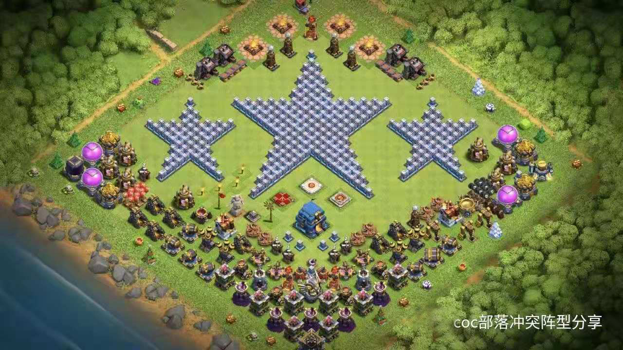 COC：部落冲突12本战阵链接分享