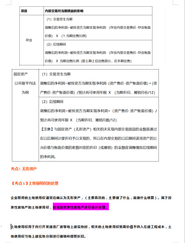 中级会计学霸：《会计实务》90分，20页100个考点笔记，一看就会
