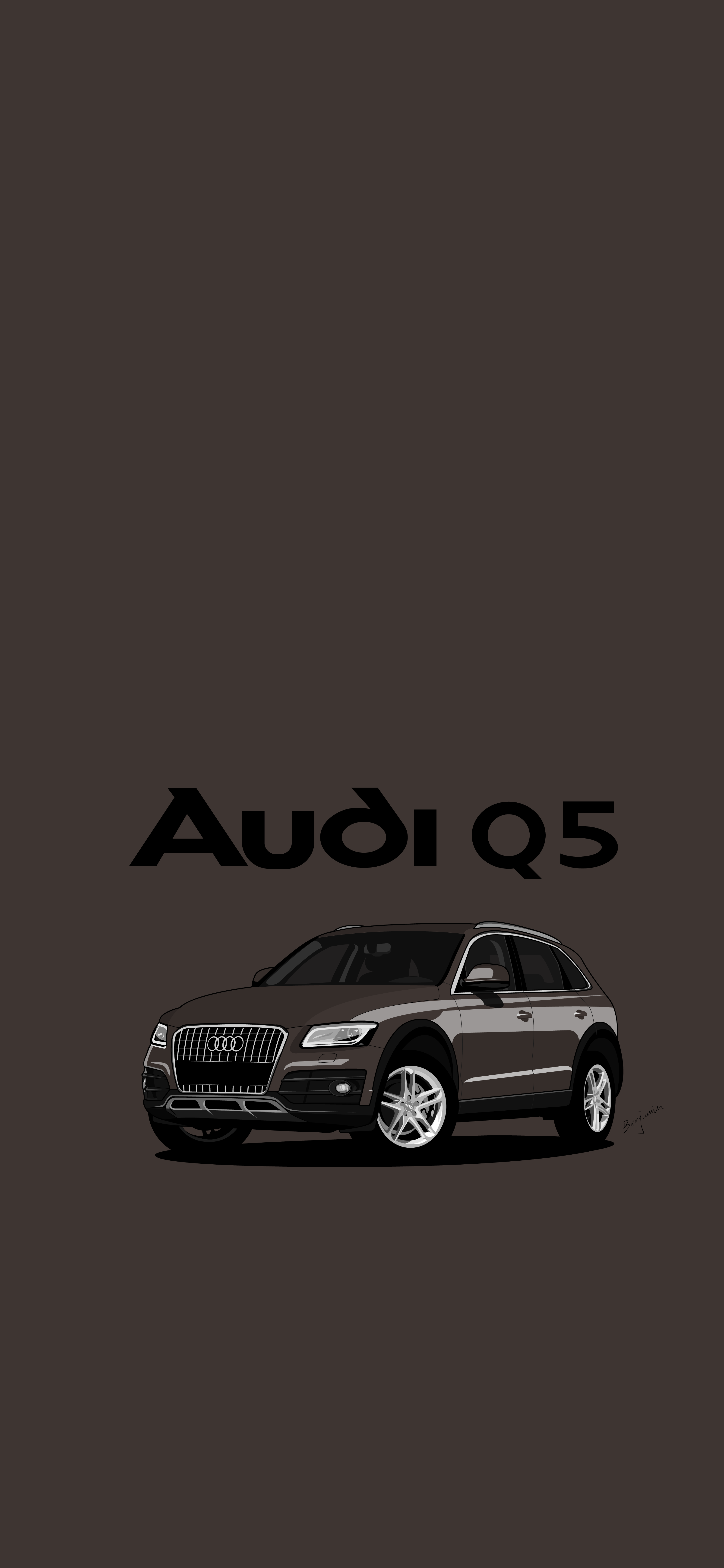 奥迪q517款原创手绘汽车壁纸