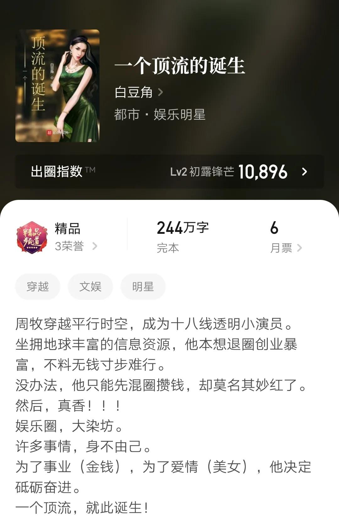 六本完本精品都市娱乐文，主角有导演等各种职业，书荒可收藏