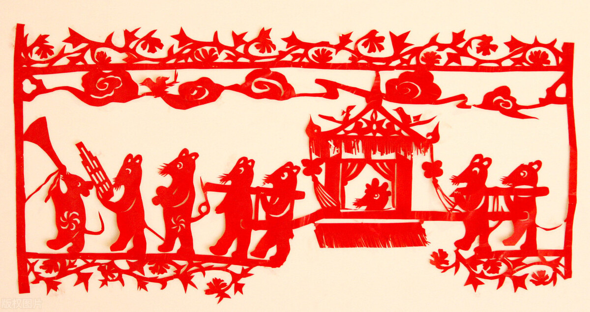 老鼠嫁女剪纸~好的故事就跟漂亮的钻石一样,会一代又一代地传承下去.