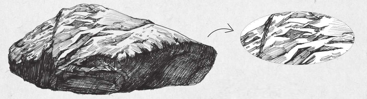 干货！石头绘制技法详解（复杂形体）图解教程，简单易学，快收藏