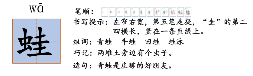 部编版语文二年级下册第21课《青蛙卖泥塘》第一课时学习指导