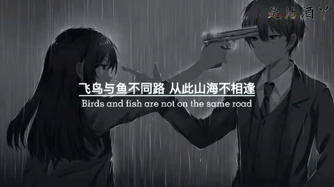 飞鸟与鱼不同路，从此山水不相逢