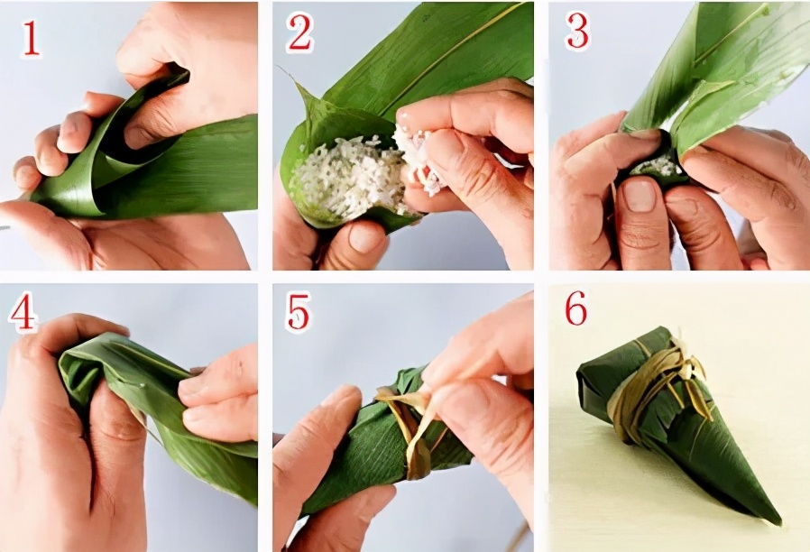 如何包锥形粽子(牛角粽)