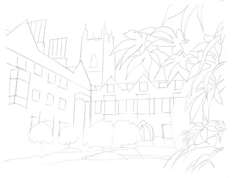  多伦多校园建筑怎么画？老师分步骤图解教你画，简单易学，收藏