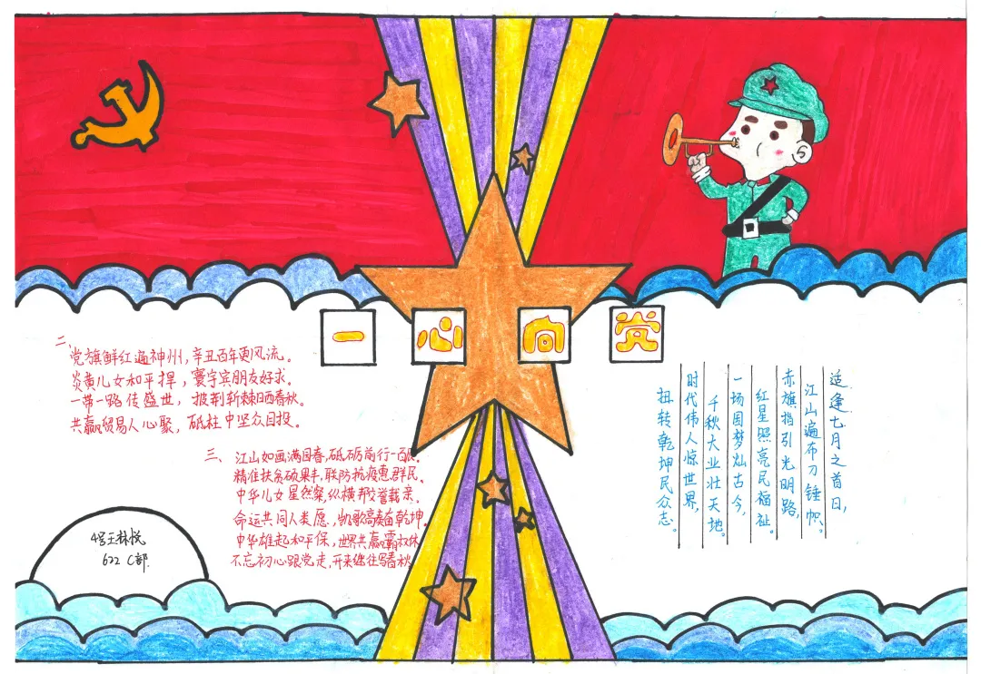 手绘百年路,砥砺忆峥嵘 ‖ 献礼建党一百年手抄报优秀作品展示