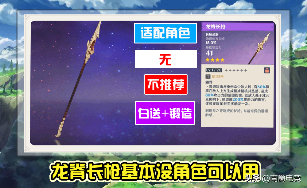 原神：腐殖之剑给谁用？1.2版本五把新武器分析，雷泽福音来了