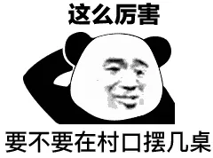 这么厉害，要不要村口摆几桌