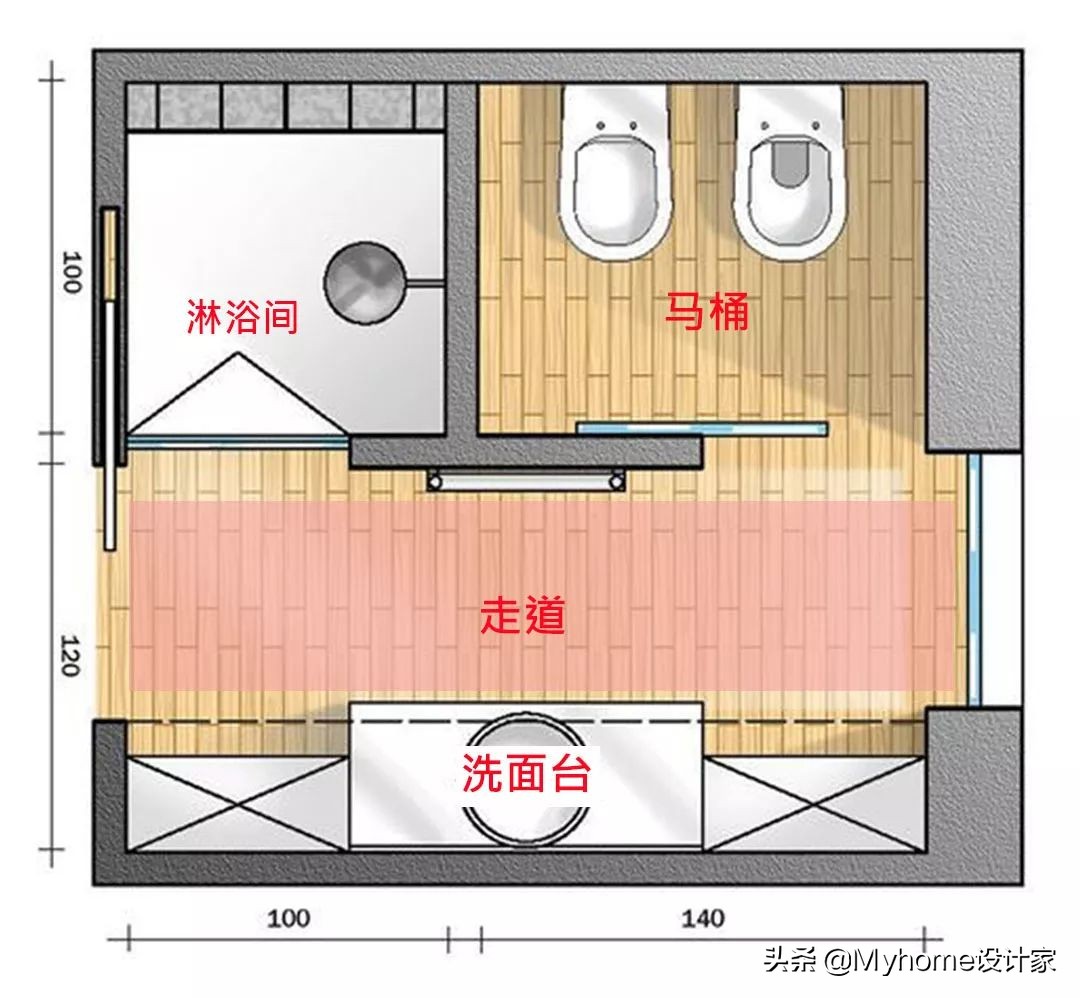4㎡分离式卫生间的10种布局，二三四分离，好用到哭