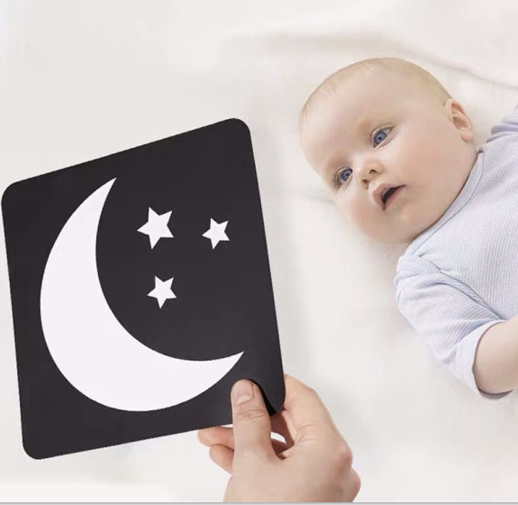 训练宝宝视力用的黑白卡，每次不要超过30秒