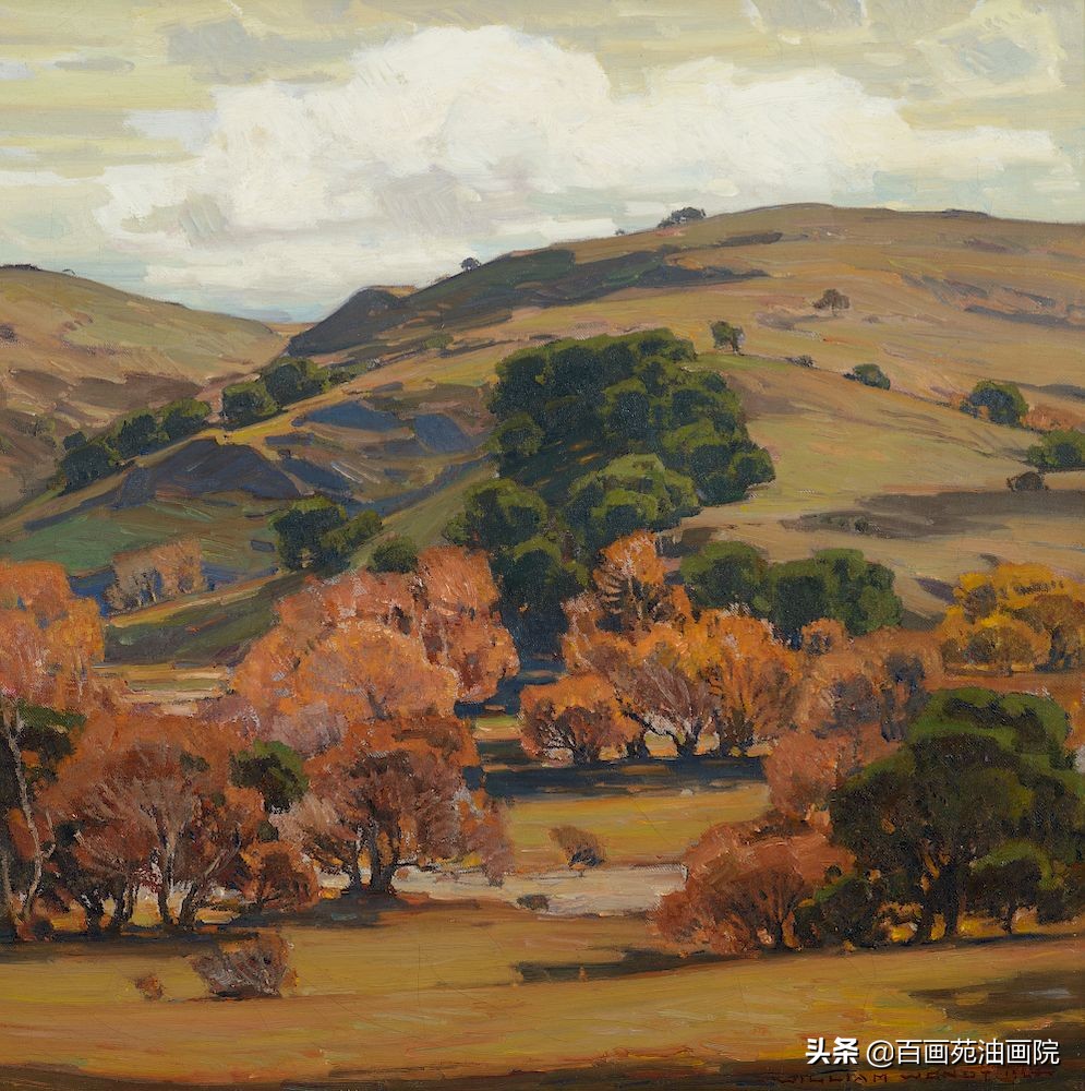 油画风景基础知识:山的画法