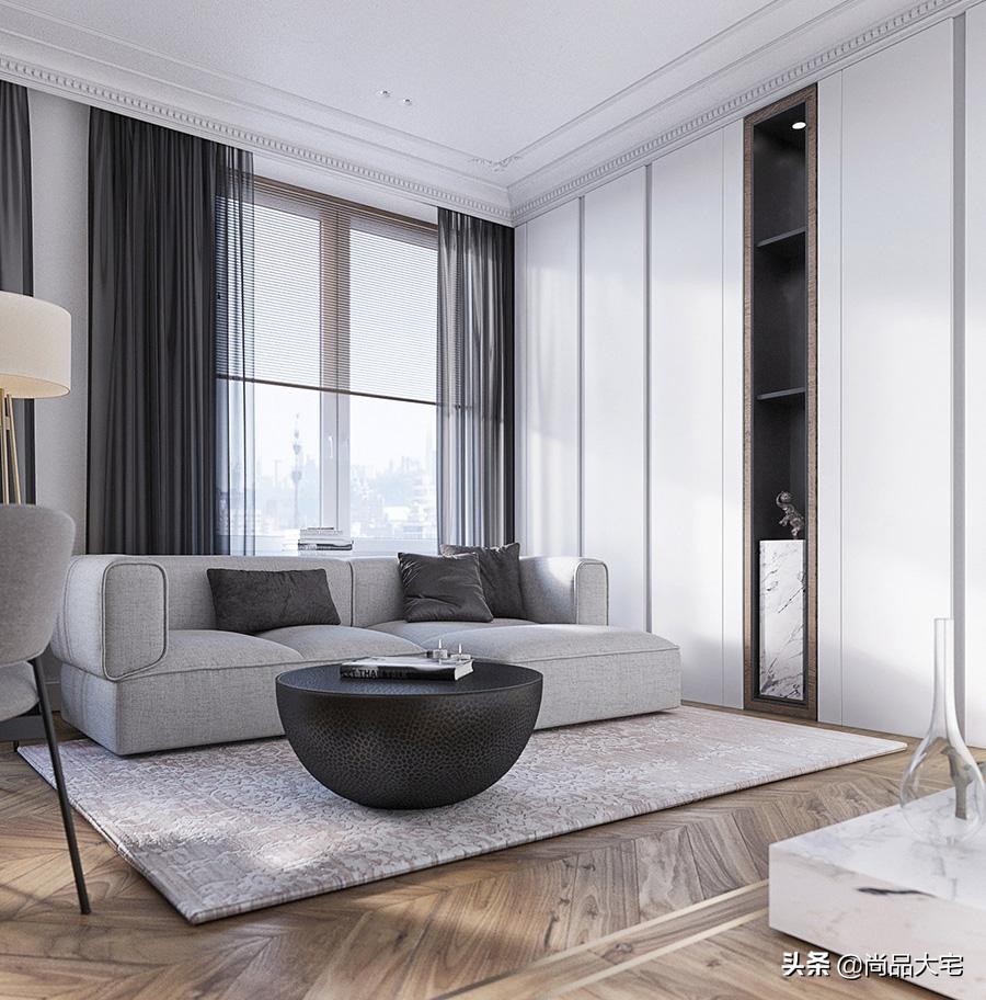 28岁女孩的38㎡公寓，既是家也是工作室，全屋大白墙宽敞大气