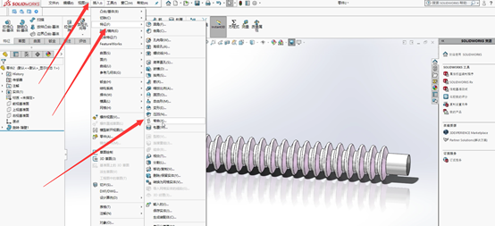 ��solidworks��ģ���Ƴ����ƹܣ����С��������ι��ߵ�����Ӧ��
