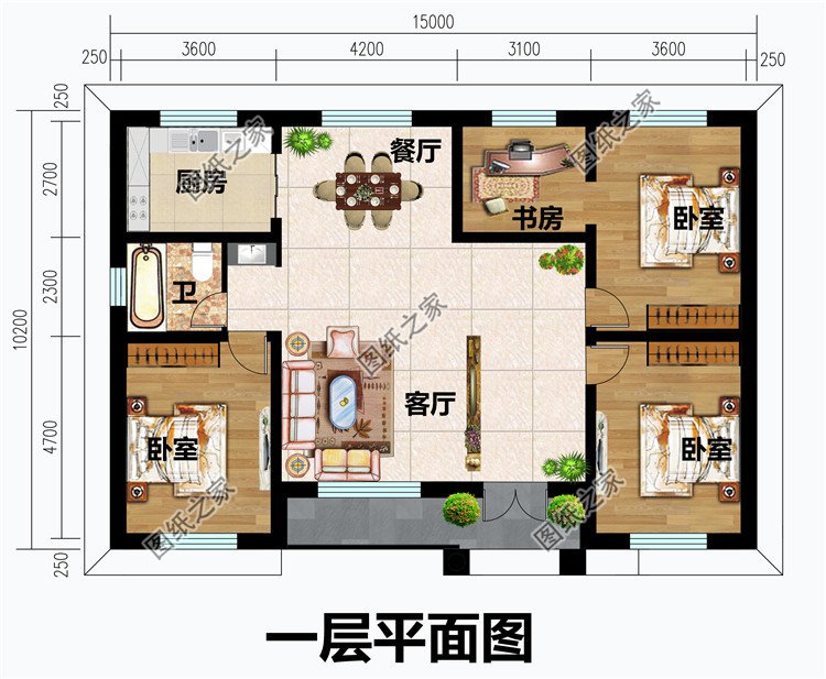 进深10米开间15米左右的一层平房，空间足，真想拥有一套