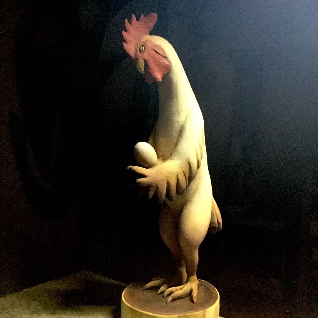 60岁日本老人的“治愈系”木雕，让人直呼“幸福”：太大胆了吧