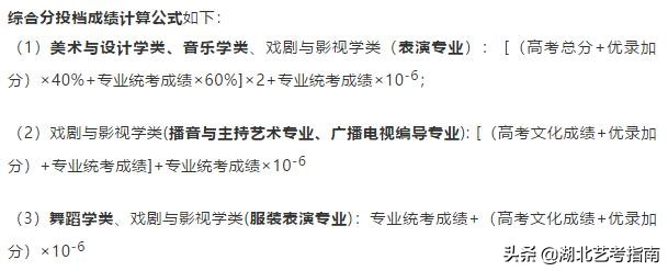 关于普通高等学校招生艺术类专业志愿填报说明统考篇（平行志愿）