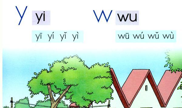 声母y、w，整体认读音节yi、wu、yu