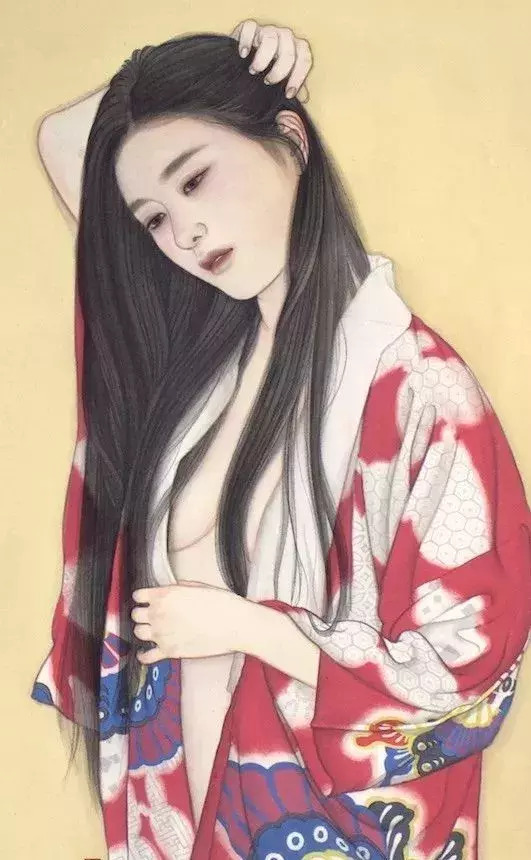 人称日本最美女画家，竟然这样画美女，极具香艳的极致诱惑