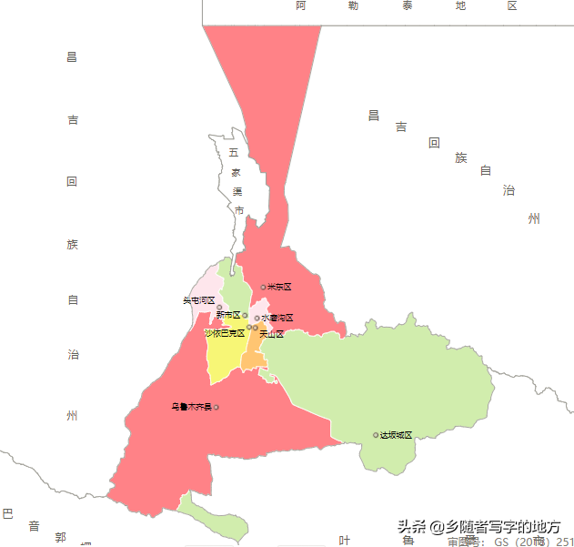 新疆行政区划图（新疆各地区最新最全行政区划图）