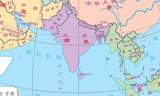 南亚次大陆,由于受高大山地和高原的阻挡,与亚洲其他地区的陆上交通