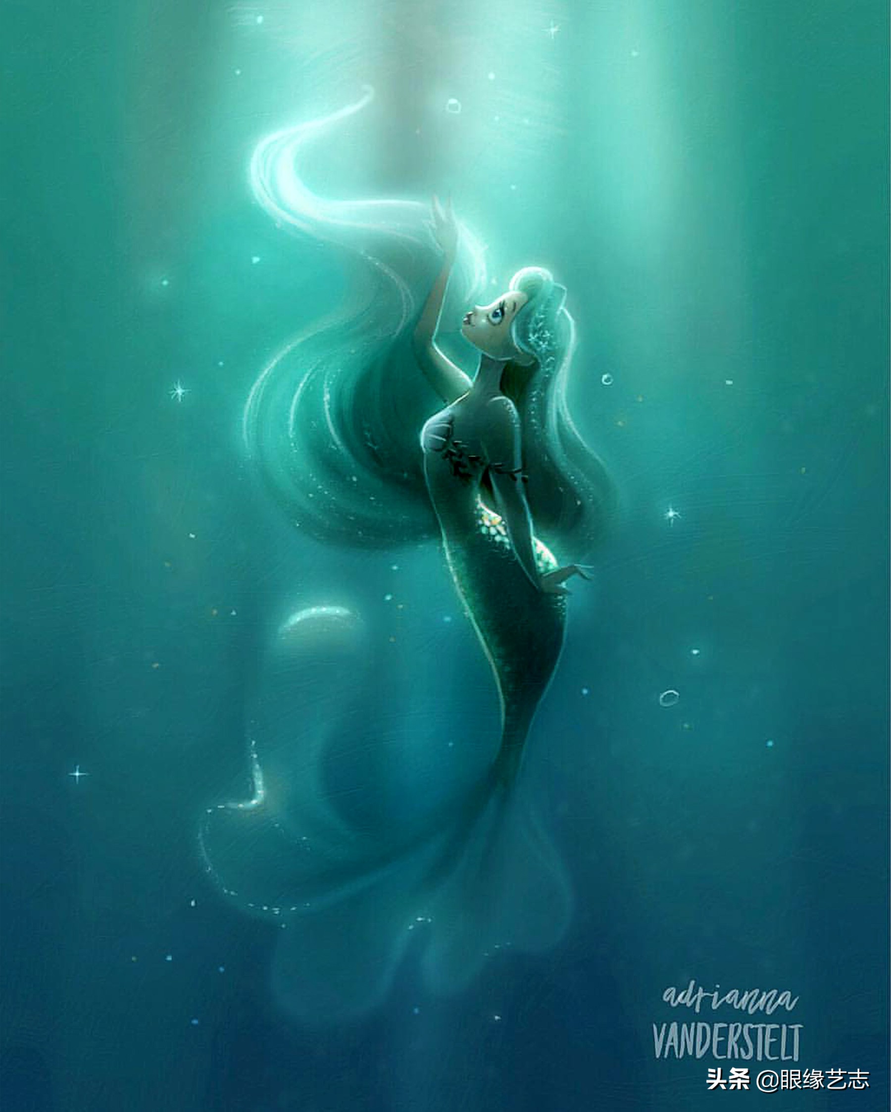 迪士尼画师带你领略虚幻美学中的人鱼梦